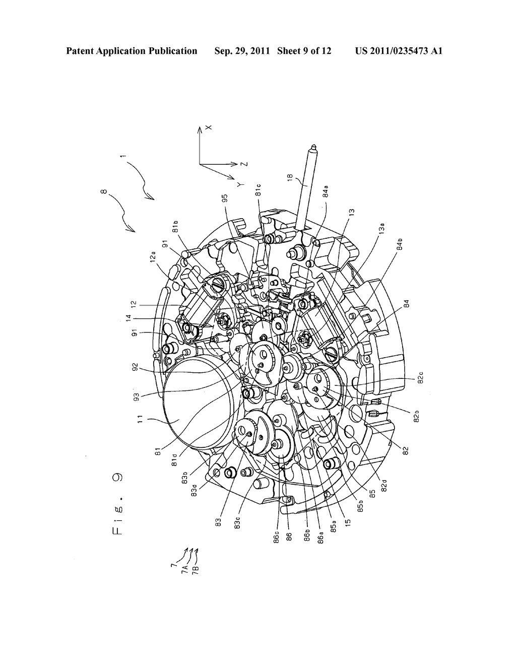 Switch structure, and chronograph mechanism and electronic timepiece using     the same - diagram, schematic, and image 10