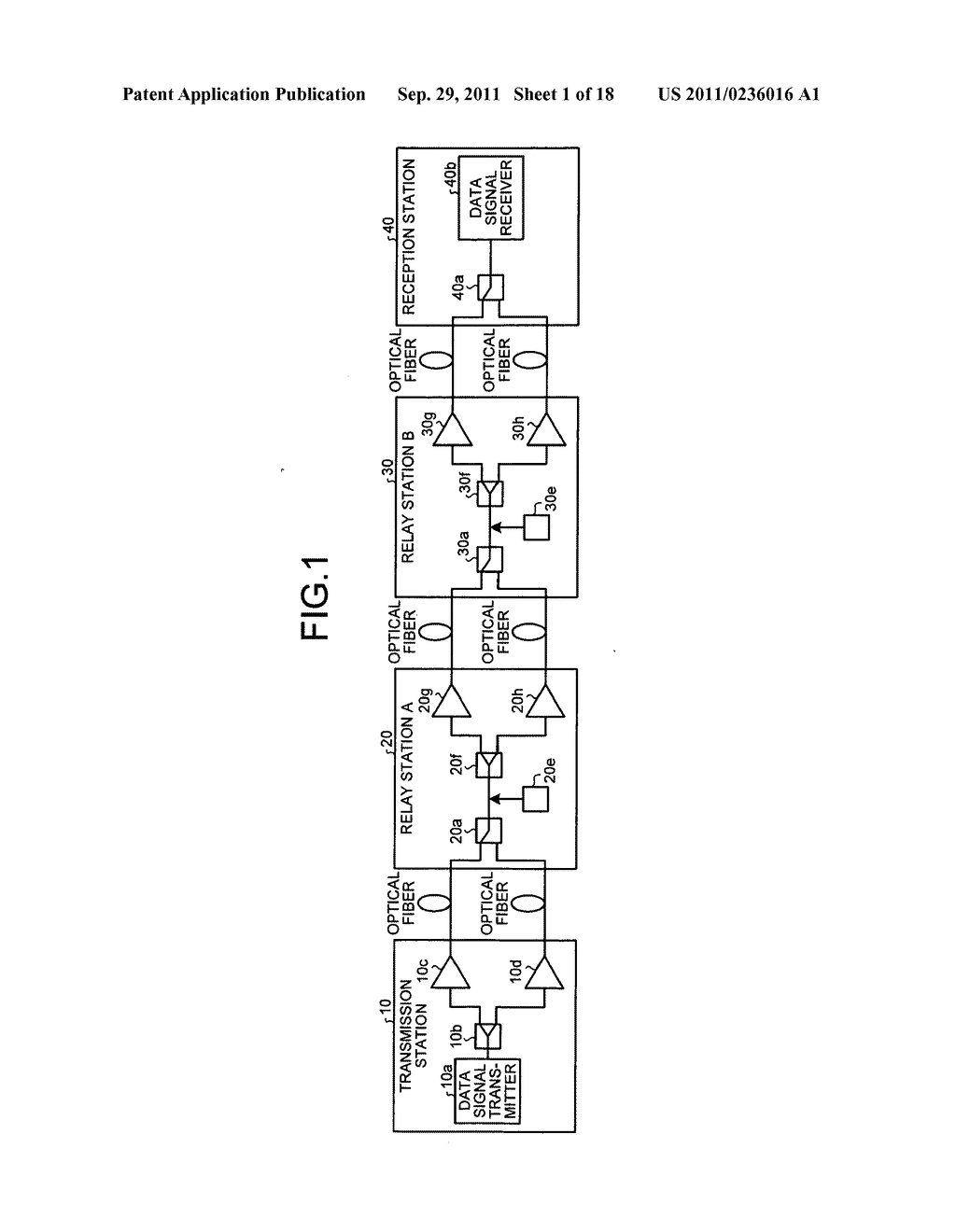 Light transmission device, optical relay device, optical wavelength     multiplexing transmission appratus, optical switch, and light     transmission method - diagram, schematic, and image 02