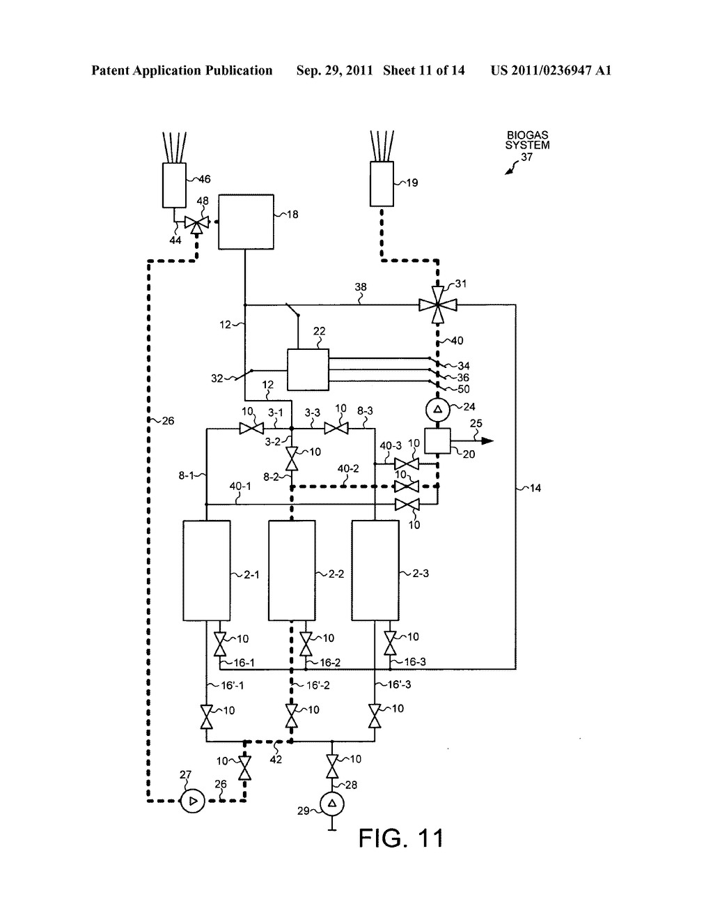 Reducing methane slack when starting and stopping biogas fermenters - diagram, schematic, and image 12