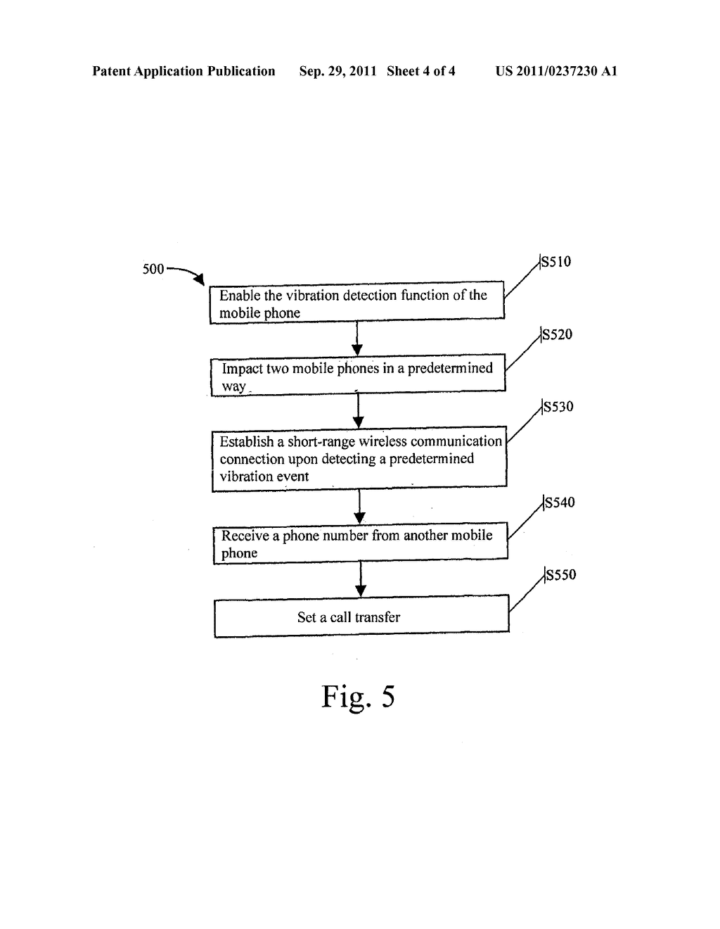 ACTIVATION OF APPLICATIONS BASED ON VIBRATION OF PORTABLE ELECTRONIC     DEVICE - diagram, schematic, and image 05