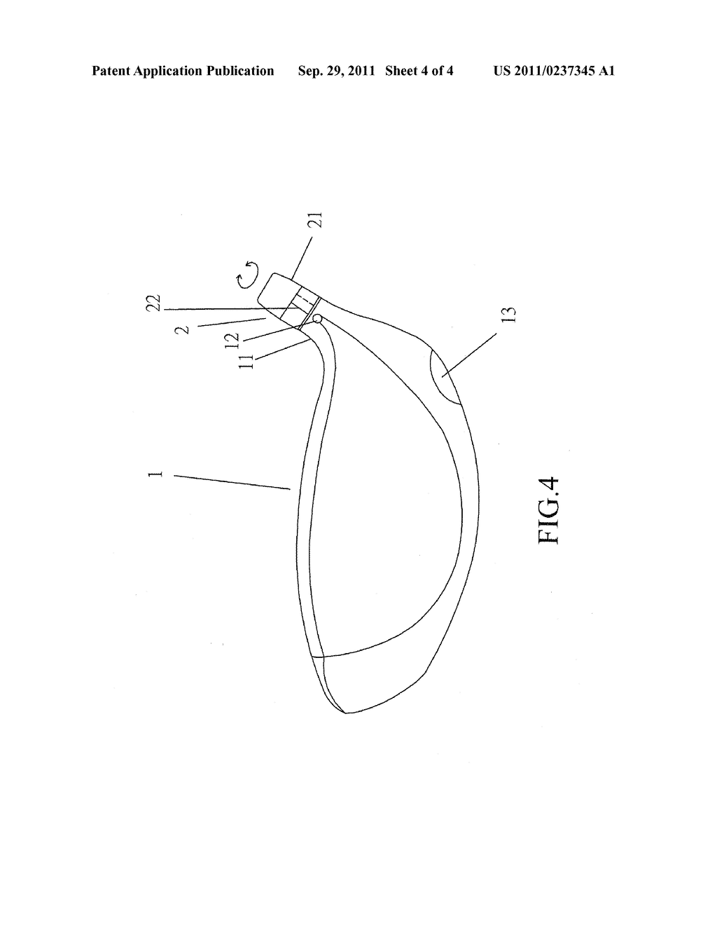 DIRECTION CHANGE STRUCTURE OF GOLF CLUB HEAD - diagram, schematic, and image 05