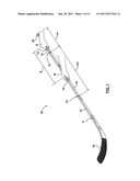 HOCKEY STICK APPARATUS FOR STICK HANDLING TRAINING AND LOCKING MECHANISM     FOR SAME diagram and image