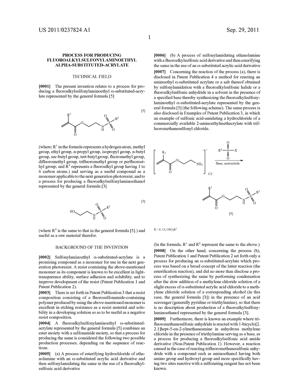 Process for Producing Fluoroalkylsulfonylaminoethyl     Alpha-Substituted-Acrylate - diagram, schematic, and image 02