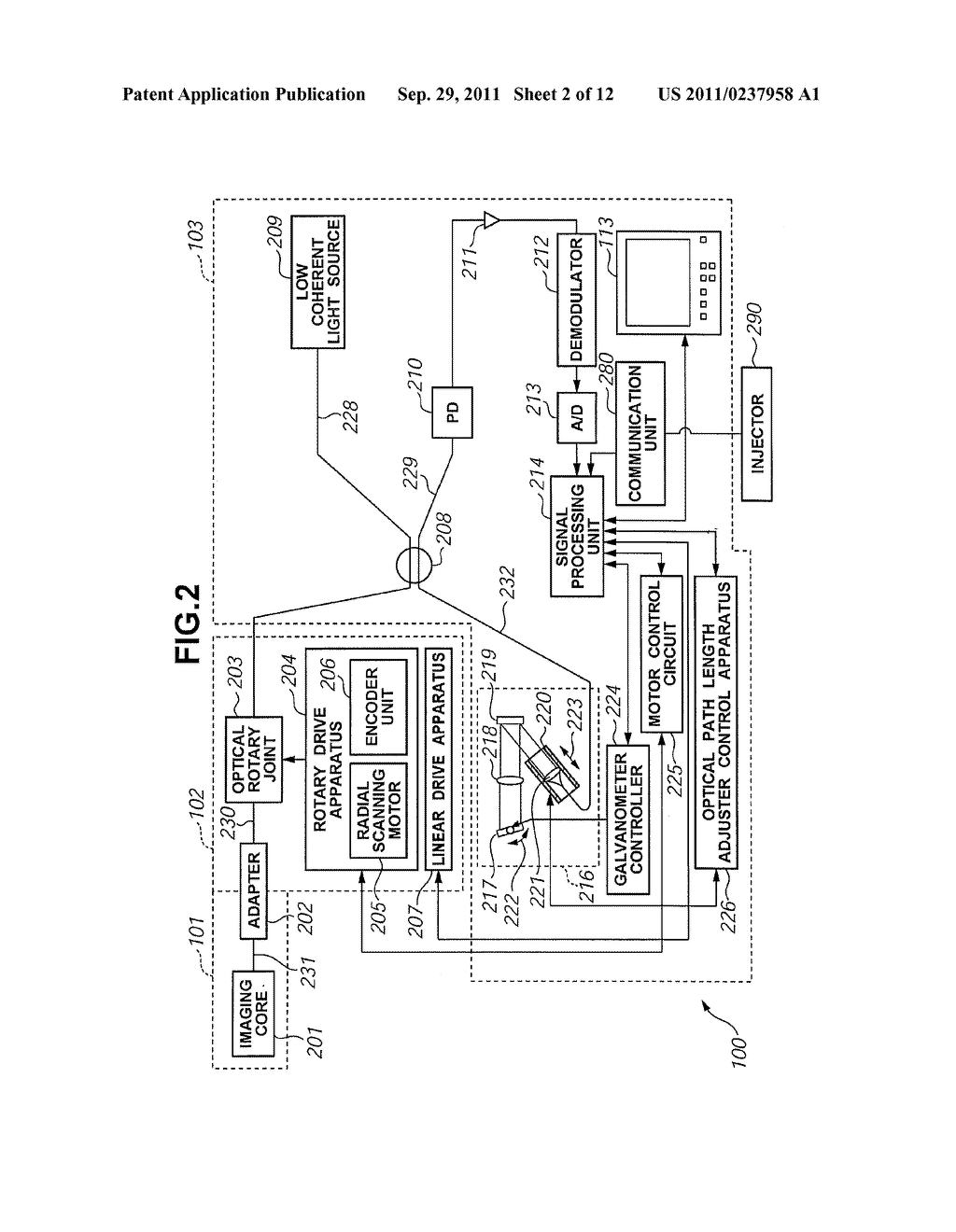 OPTICAL COHERENT CROSS-SECTIONAL IMAGE FORMING APPARATUS AND CONTROL     METHOD FOR CONTROLLING SUCH APPARATUS - diagram, schematic, and image 03