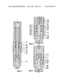 Injector having a cylinder-piston unit and permanently sterile active     piston skirt diagram and image