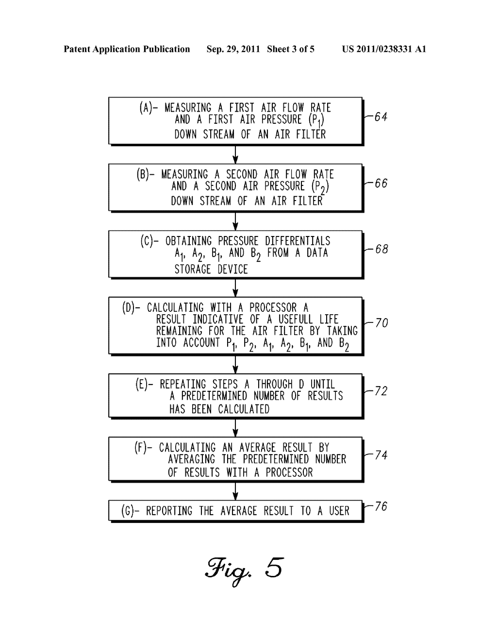 METHODS FOR DETERMINING A REMAINING USEFUL LIFE OF AN AIR FILTER - diagram, schematic, and image 04