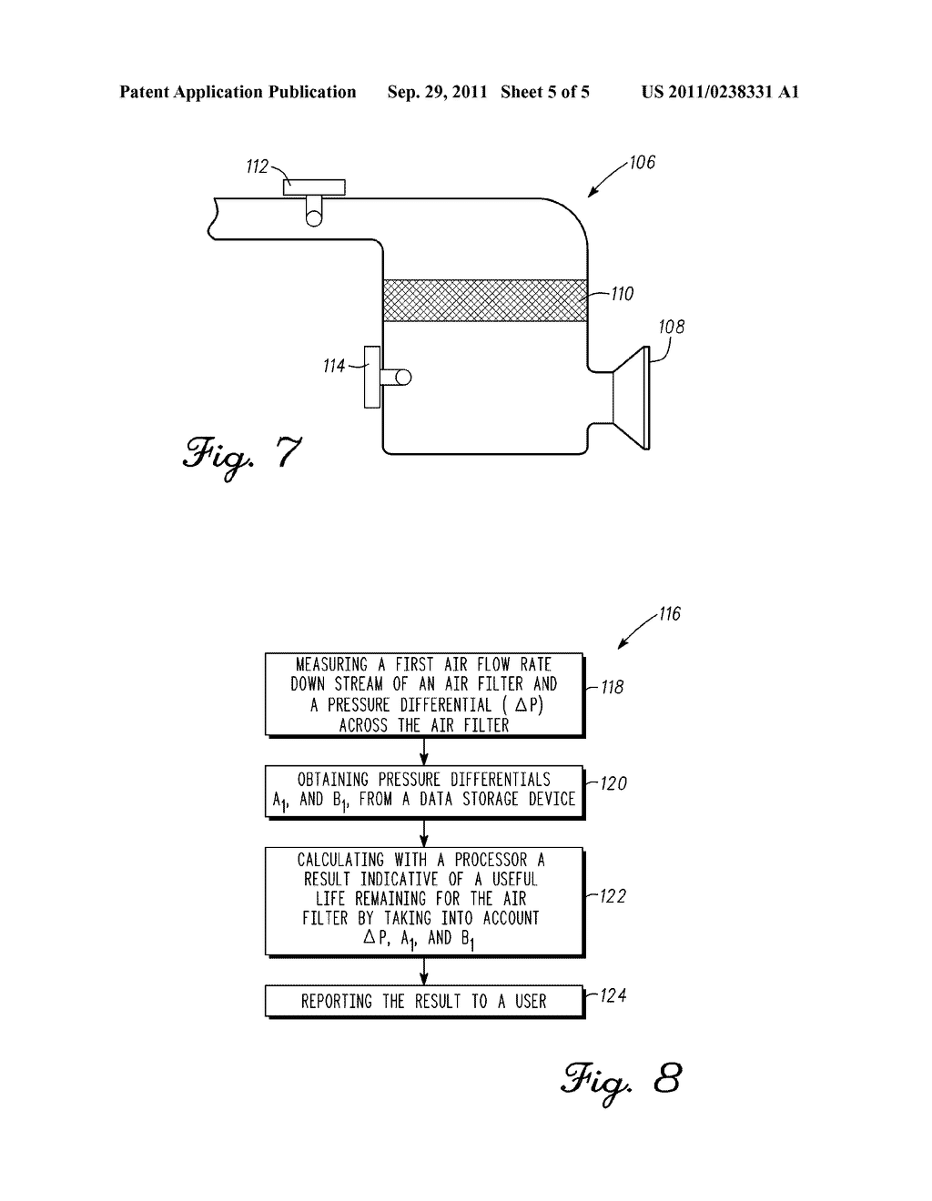 METHODS FOR DETERMINING A REMAINING USEFUL LIFE OF AN AIR FILTER - diagram, schematic, and image 06