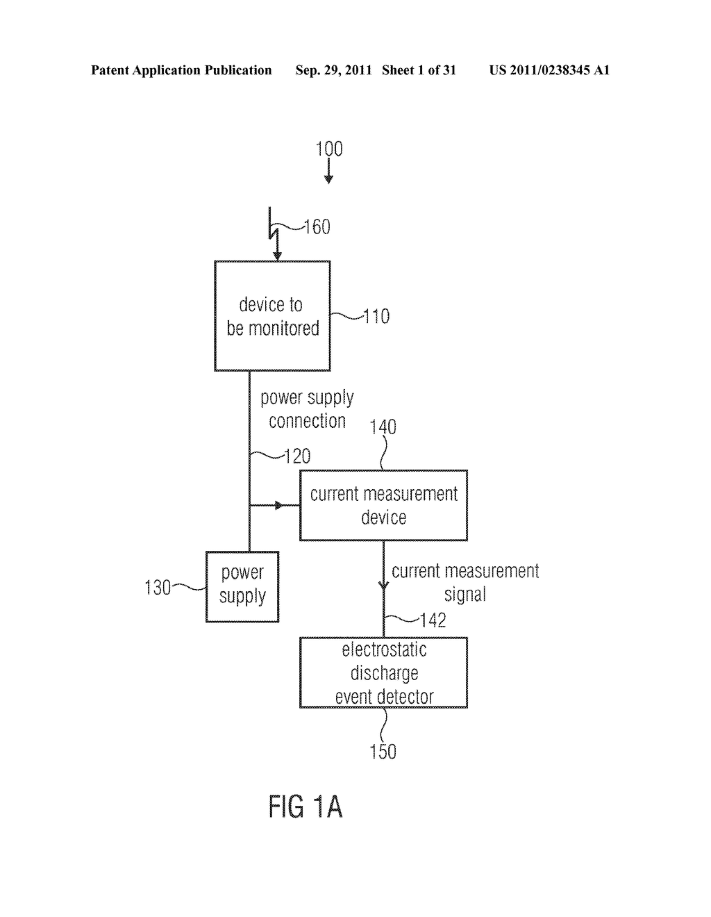 SYSTEM, METHOD AND COMPUTER PROGRAM FOR DETECTING AN ELECTROSTATIC     DISCHARGE EVENT - diagram, schematic, and image 02