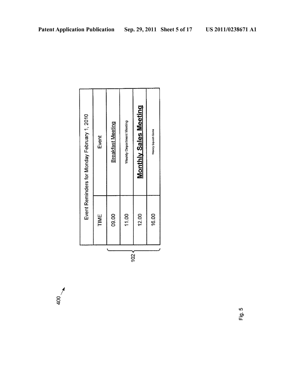 METHOD, SYSTEM AND APPARATUS FOR EFFICIENTLY DETERMINING PRIORITY OF DATA     IN A DATABASE - diagram, schematic, and image 06