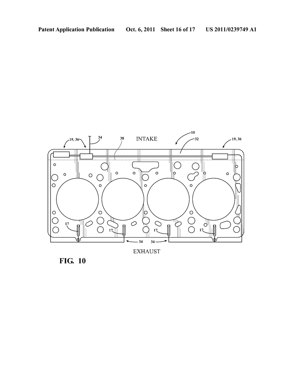 CYLINDER HEAD COMPRESSION SENSOR GASKET ASSEMBLY, METHOD OF CONSTRUCTION     THEREOF AND METHOD OF SERVICING A PRESSURE SENSOR ASSEMBLY IN A CYLINDER     HEAD COMPRESSION SENSOR GASKET ASSEMBLY - diagram, schematic, and image 17