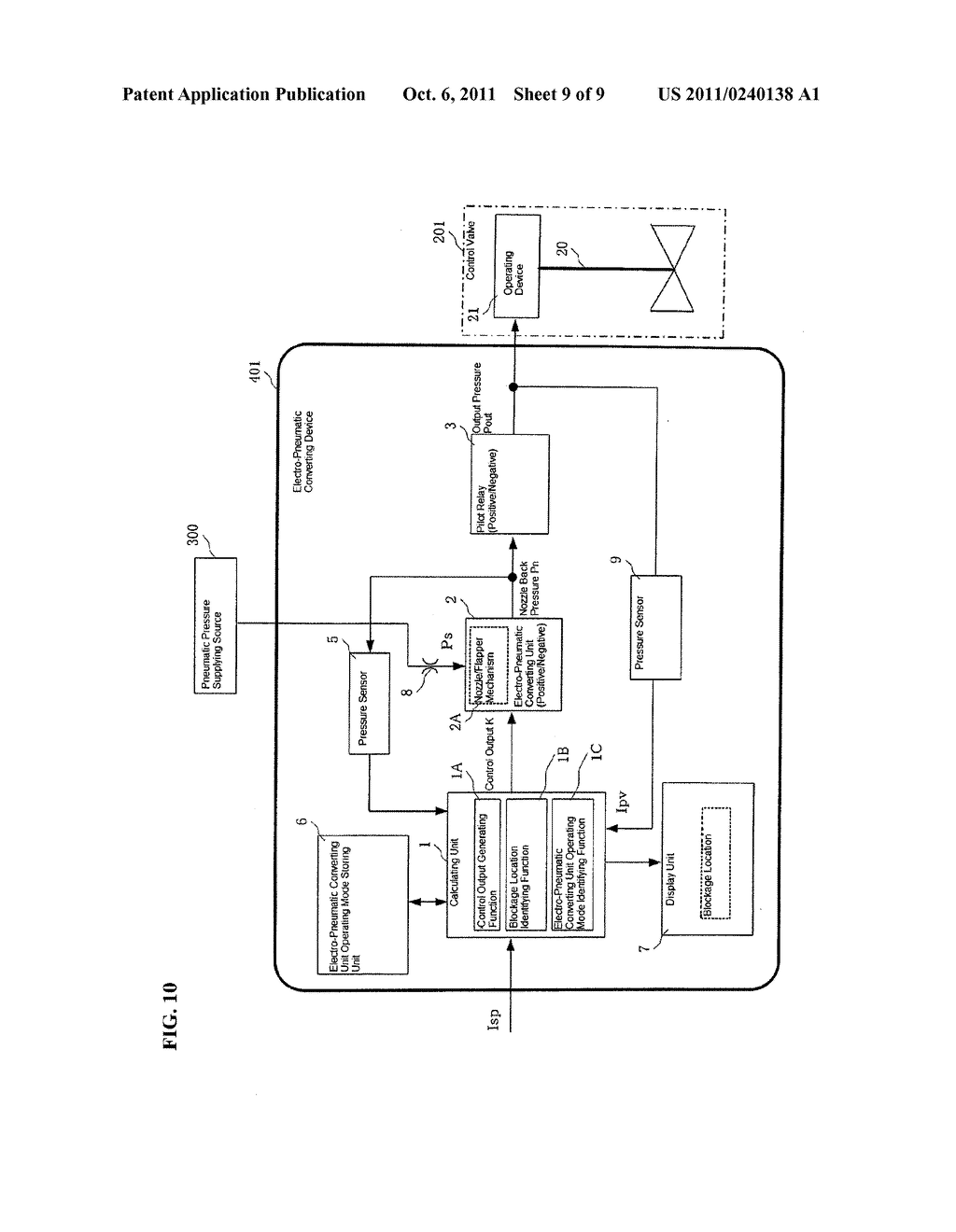 ELECTRO-PNEUMATIC POSITIONER AND ELECTRO-PNEUMATIC CONVERTING DEVICE - diagram, schematic, and image 10