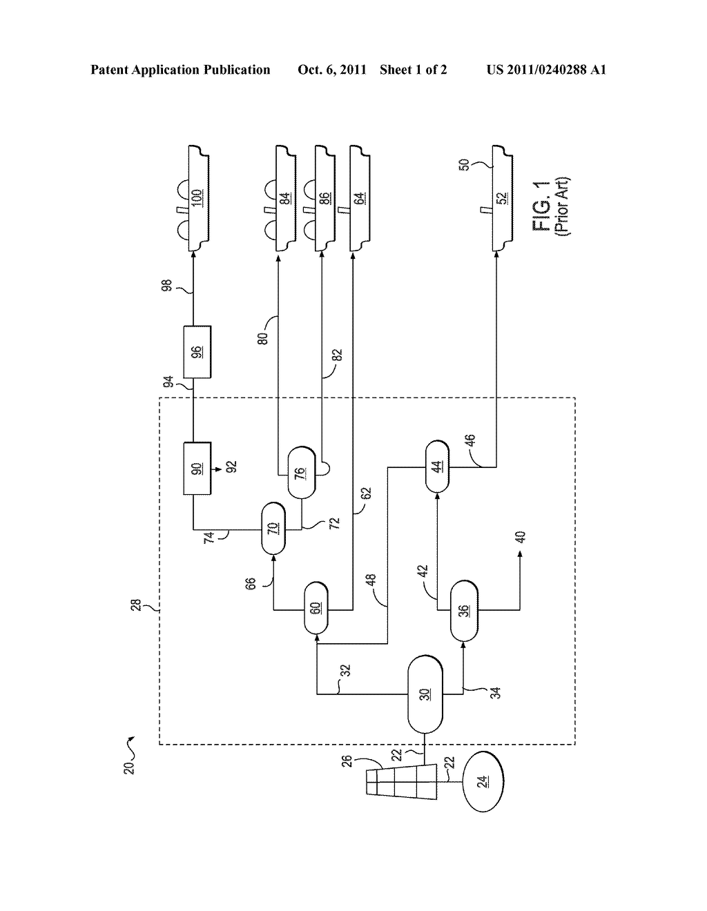 PROCESS AND SYSTEM FOR BLENDING SYNTHETIC AND NATURAL CRUDE OILS DERIVED     FROM OFFSHORE PRODUCED FLUIDS - diagram, schematic, and image 02