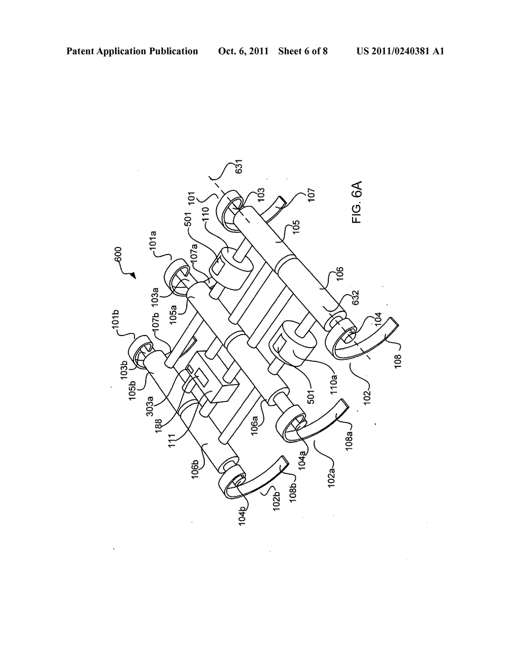 EFFICIENT ACTUATION AND SELECTIVE ENGAGING AND LOCKING CLUTCH MECHANISMS     FOR RECONFIGURATION AND MULTIPLE-BEHAVIOR LOCOMOTION OF AN AT LEAST     TWO-APPENDAGE ROBOT - diagram, schematic, and image 07