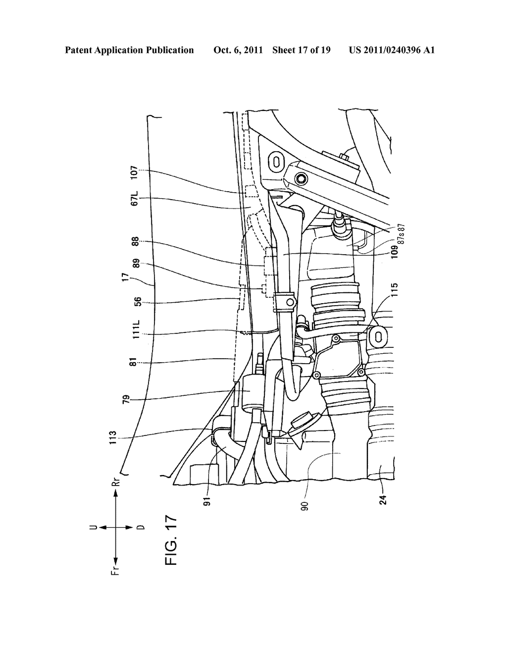 INTAKE AIR ROUTING STRUCTURE FOR A VEHICLE,  AND VEHICLE INCLUDING SAME - diagram, schematic, and image 18
