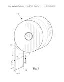 PACKAGE HAVING SHORTENED FLAPS SEALED WITH A TAPE HAVING A LINE OF     WEAKNESS diagram and image