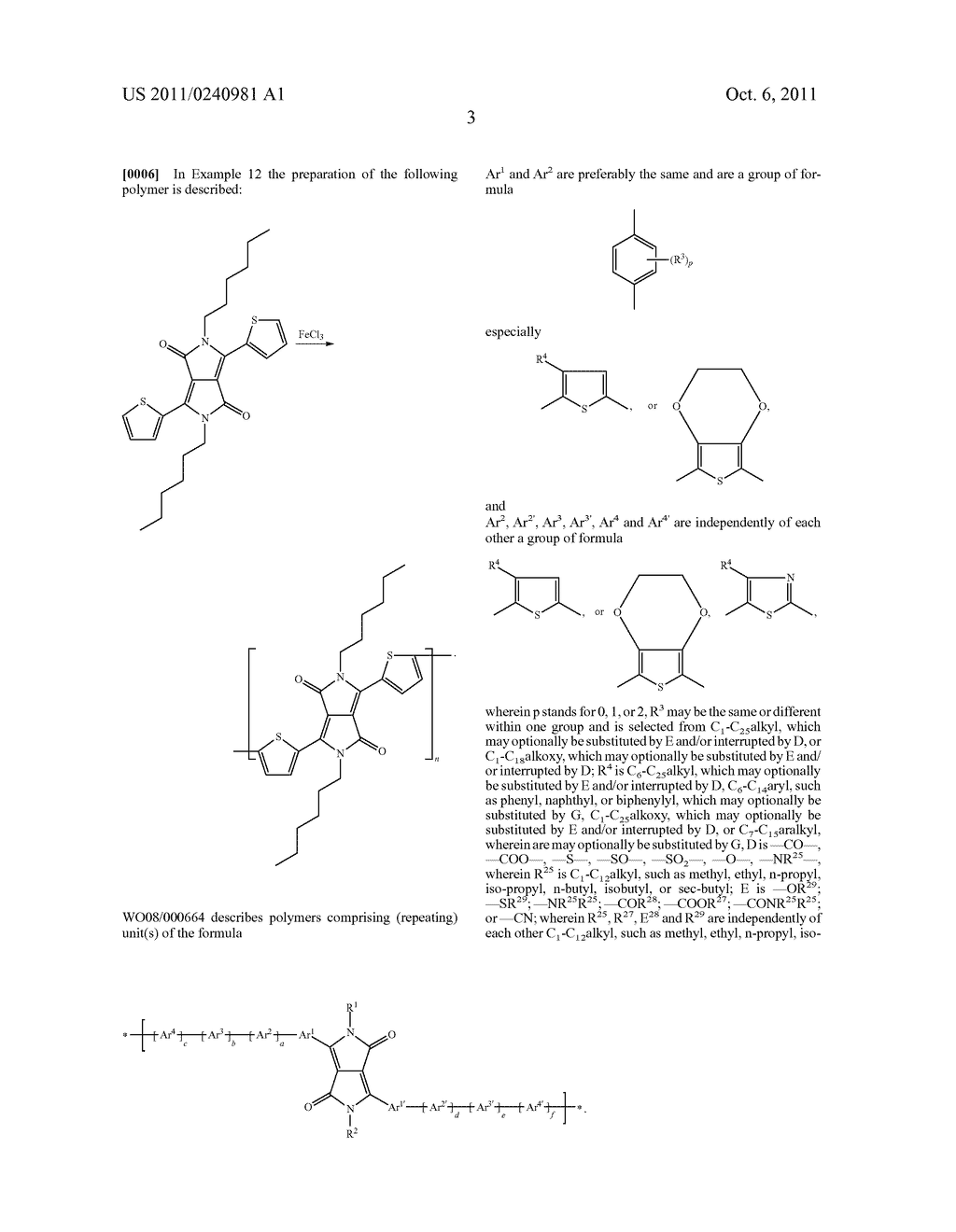 DIKETOPYRROLOPYRROLE POLYMERS FOR USE IN ORGANIC FIELD EFFECT TRANSISTORS - diagram, schematic, and image 05