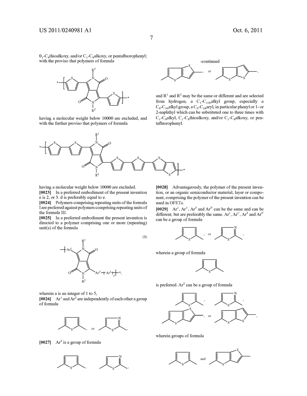 DIKETOPYRROLOPYRROLE POLYMERS FOR USE IN ORGANIC FIELD EFFECT TRANSISTORS - diagram, schematic, and image 09