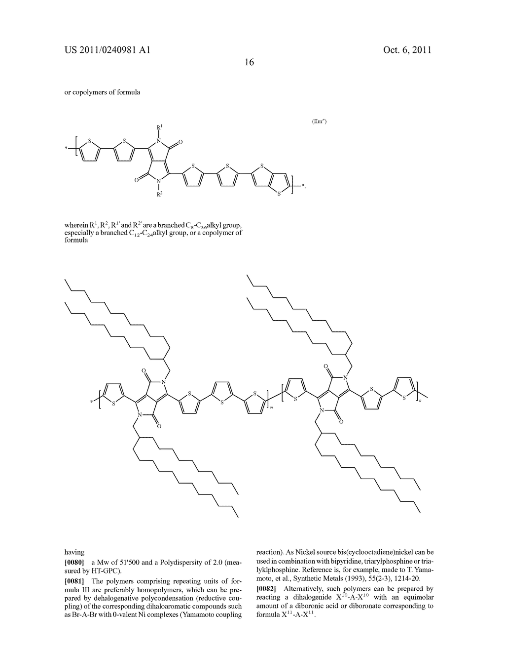 DIKETOPYRROLOPYRROLE POLYMERS FOR USE IN ORGANIC FIELD EFFECT TRANSISTORS - diagram, schematic, and image 18