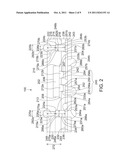 Semiconductor Device Packages with Fan-Out and with Connecting Elements     for Stacking and Manufacturing Methods Thereof diagram and image