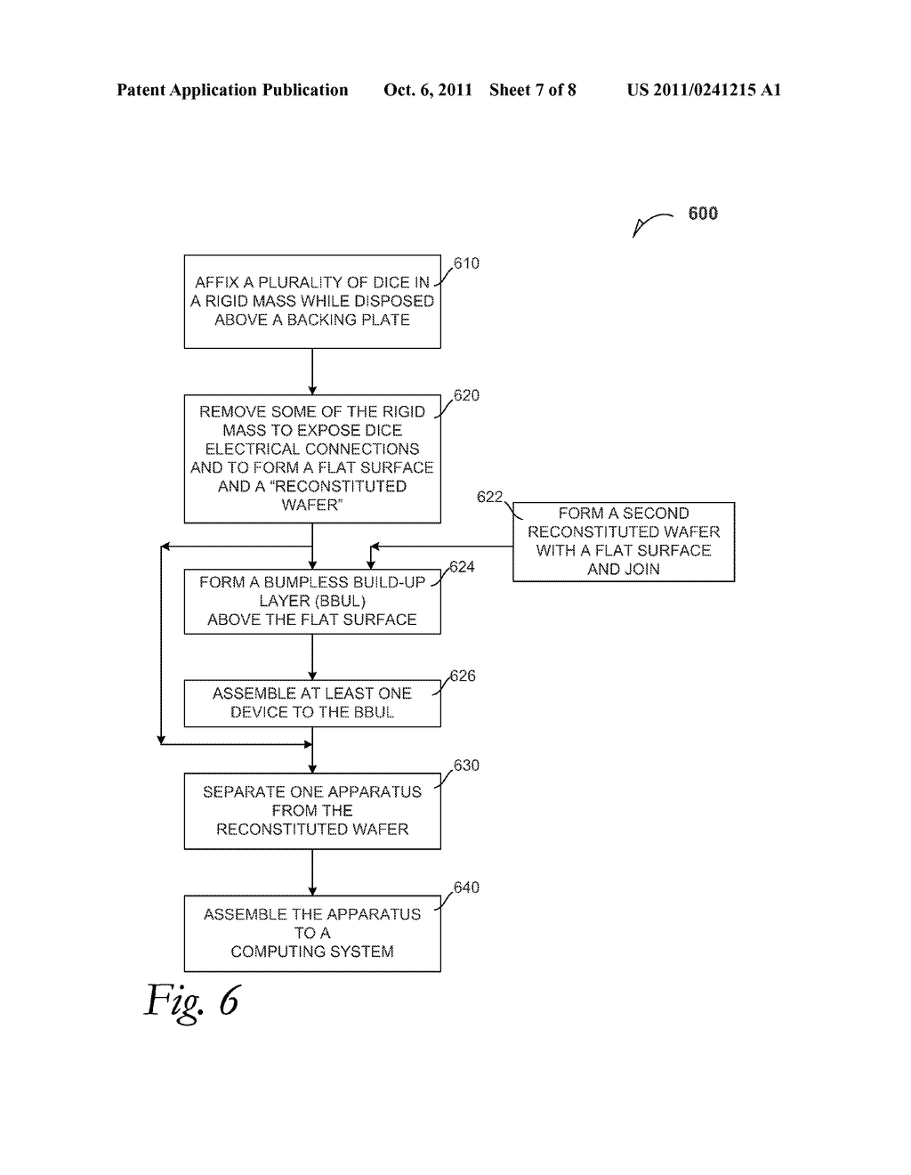 EMBEDDED SEMICONDUCTIVE CHIPS IN RECONSTITUTED WAFERS, AND SYSTEMS     CONTAINING SAME - diagram, schematic, and image 08