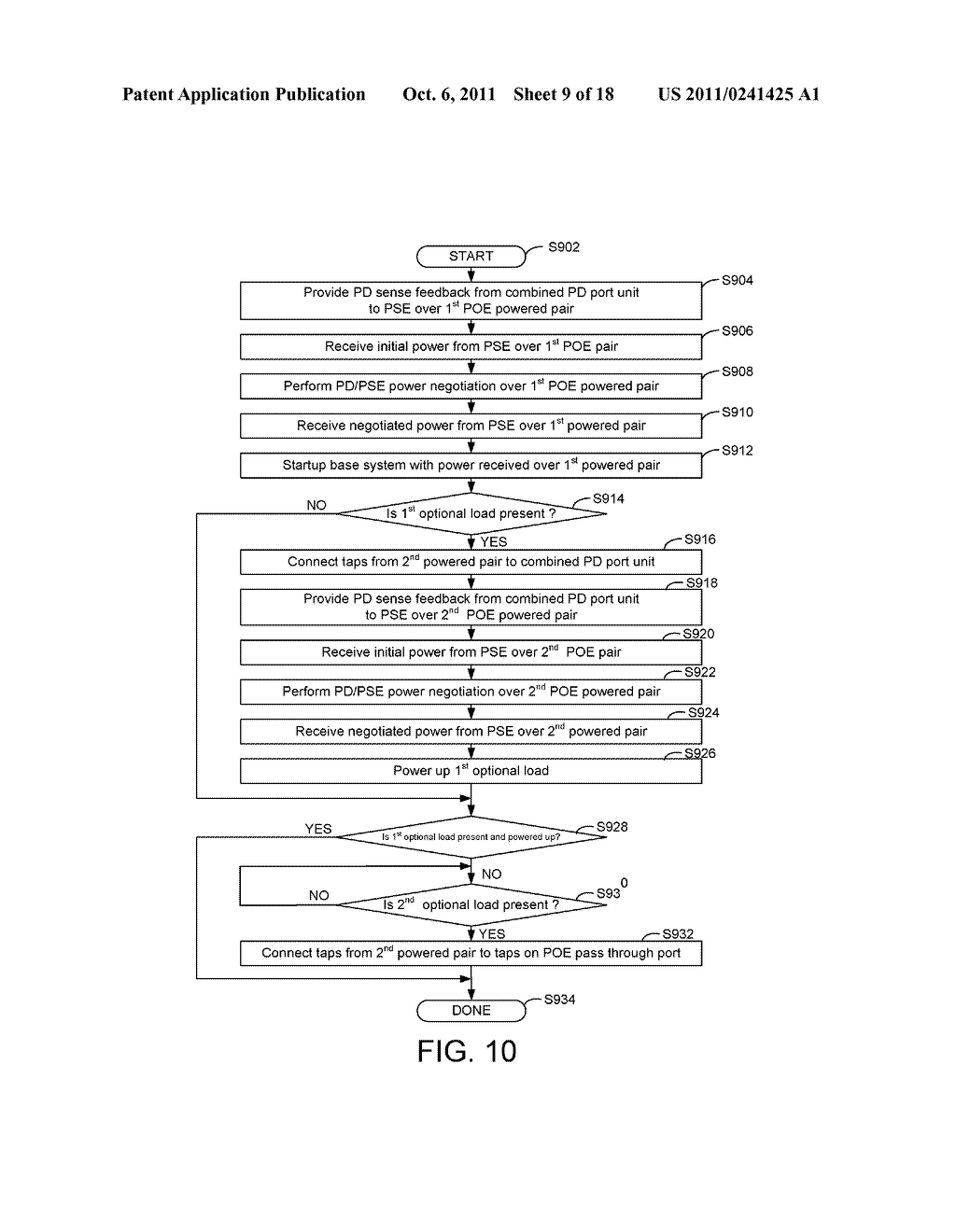 METHOD AND APPARATUS FOR DISTRIBUTING POWER OVER COMMUNICATION CABLING - diagram, schematic, and image 10