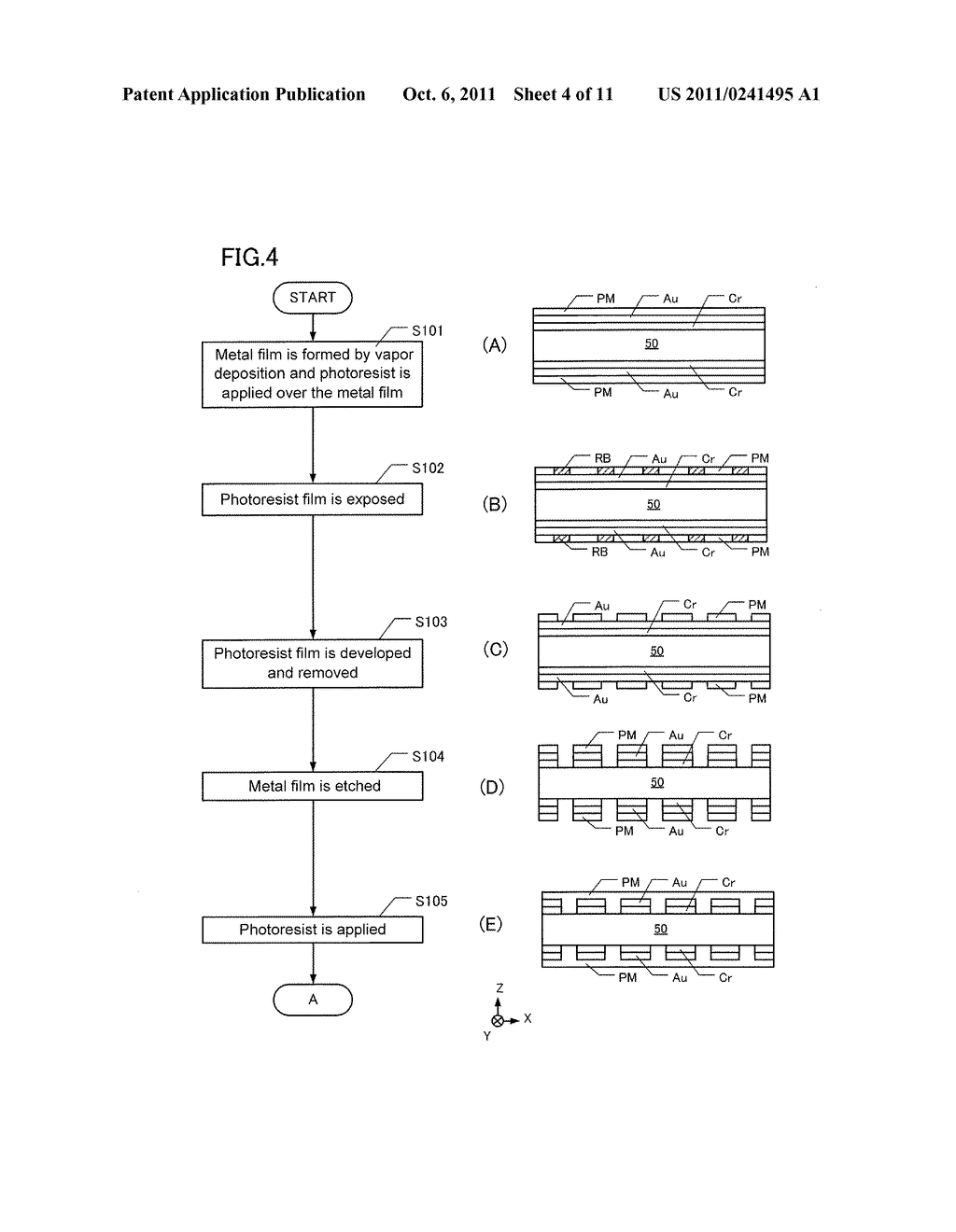 PIEZOELECTRIC VIBRATING PIECES, PIEZOELECTRIC DEVICES, AND METHODS FOR     MANUFACTURING SAME - diagram, schematic, and image 05