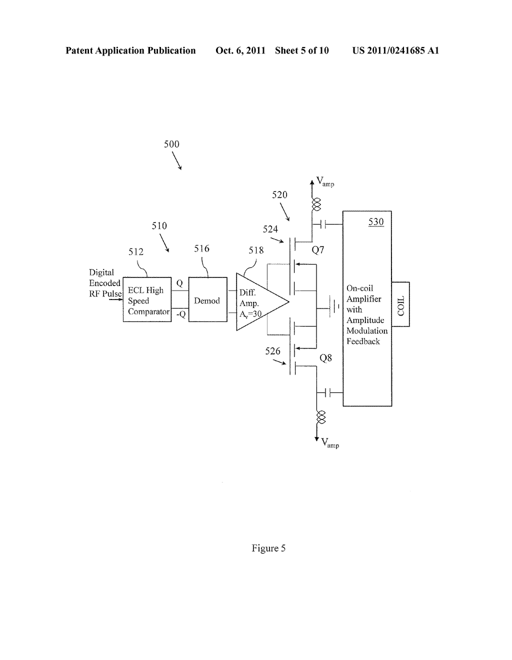 SWITCHED MODE PRE-AMPLIFICATION AND AM FEEDBACK FOR ON-COIL SWITCHED MODE     AMPLIFIERS IN PARALLEL TRANSMISSION MRI - diagram, schematic, and image 06