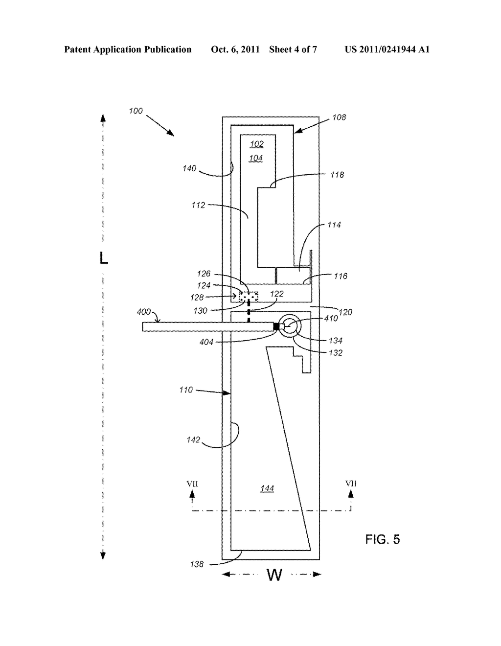 ANTENNA HAVING PLANAR CONDUCTING ELEMENTS, ONE OF WHICH HAS A SLOT - diagram, schematic, and image 05