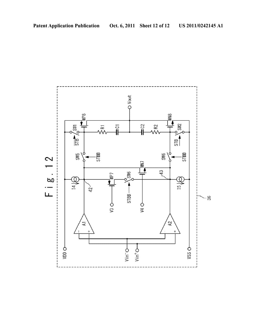 DISPLAY DEVICE, DIFFERENTIAL AMPLIFIER, AND DATA LINE DRIVE METHOD FOR     DISPLAY DEVICE - diagram, schematic, and image 13