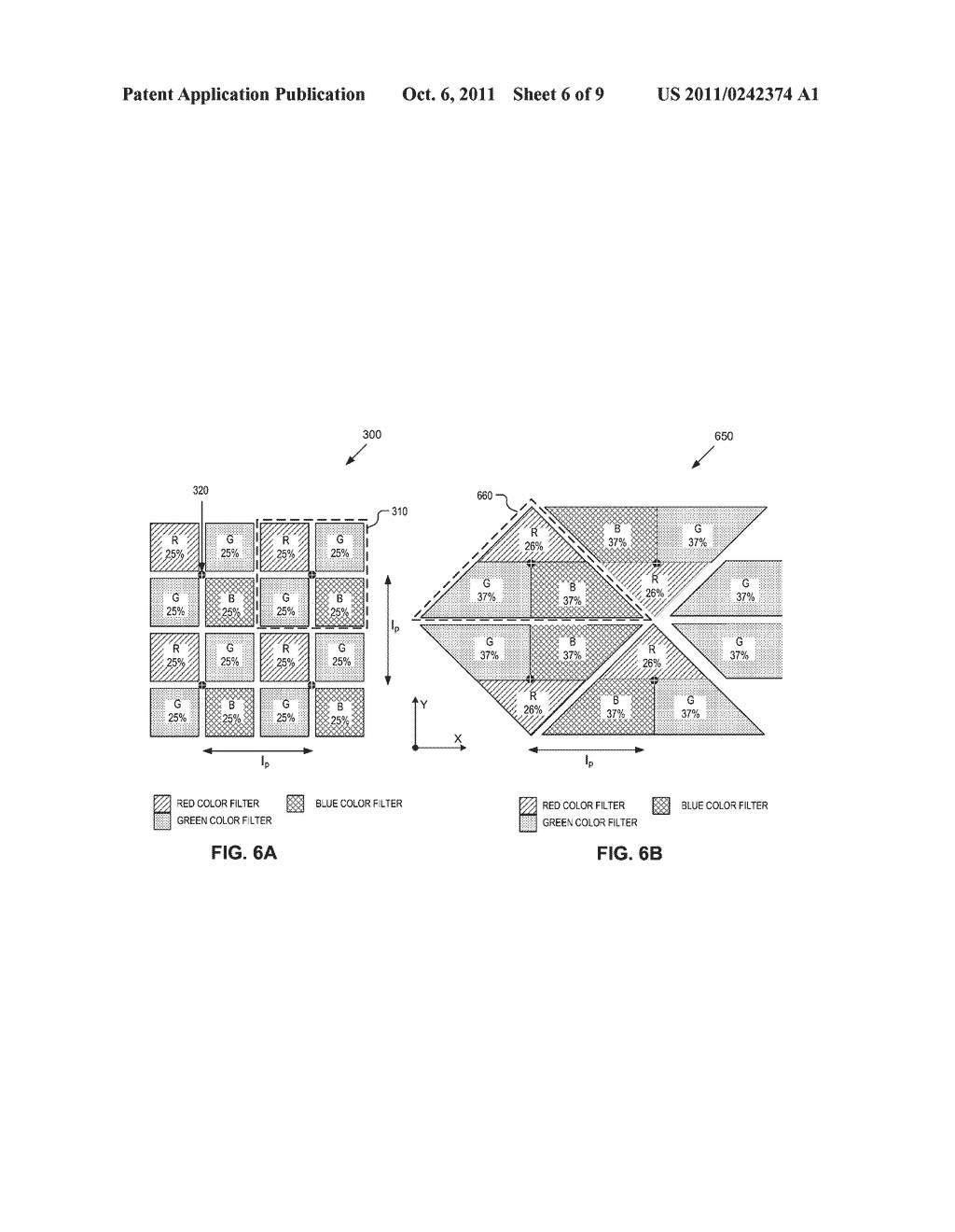 IMAGER WITH VARIABLE AREA COLOR FILTER ARRAY AND PIXEL ELEMENTS - diagram, schematic, and image 07