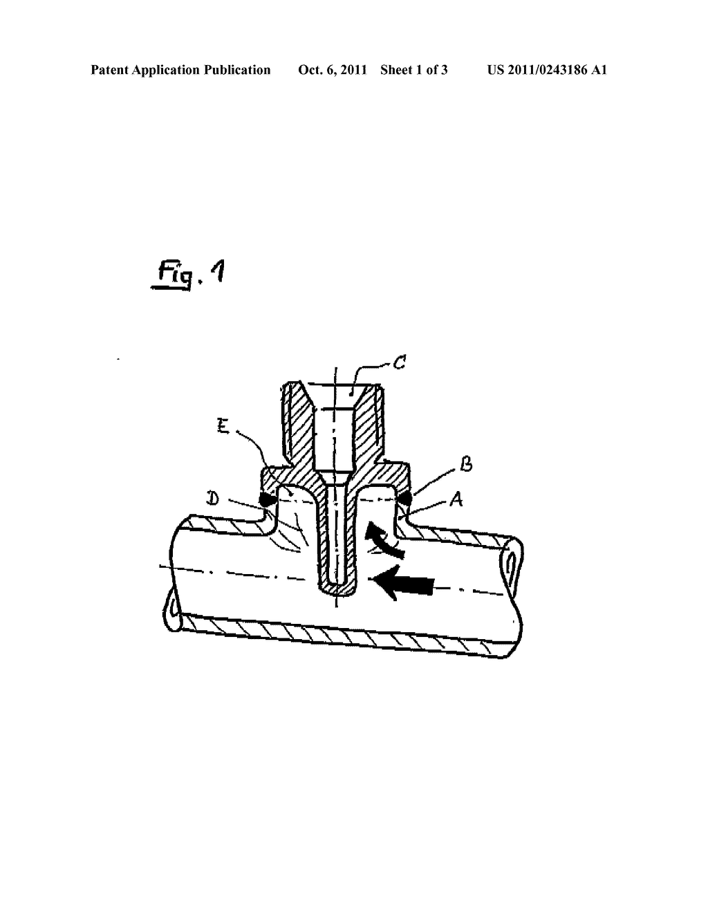 Gauge on a pipe section - diagram, schematic, and image 02