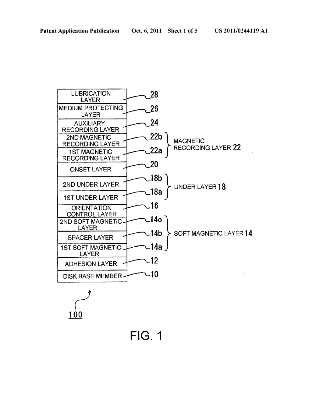 PERPENDICULAR MAGNETIC RECORDING MEDIUM AND METHOD OF MANUFACTURING THE     SAME - diagram, schematic, and image 02