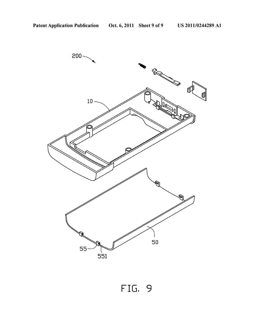 BATTERY COVER LATCHING ASSEMBLY AND PORTABLE ELECTRONIC DEVICE UTILIZING     SAME - diagram, schematic, and image 10