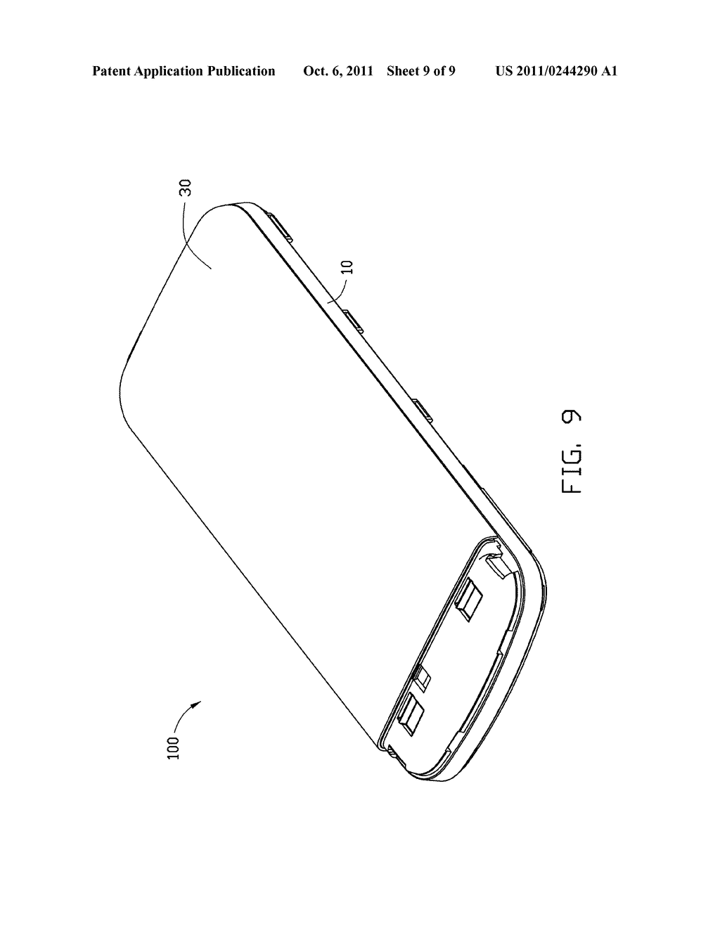 BATTERY COVER ASSEMBLY FOR PORTABLE ELECTRONIC DEVICE - diagram, schematic, and image 10