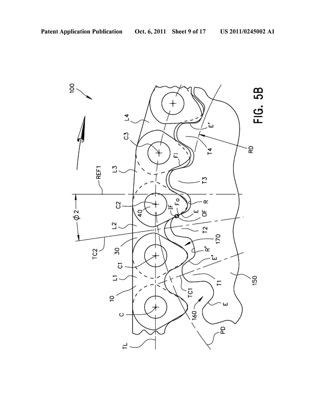 INVERTED TOOTH CHAIN SPROCKET WITH FREQUENCY MODULATED MESHING FEATURES - diagram, schematic, and image 10