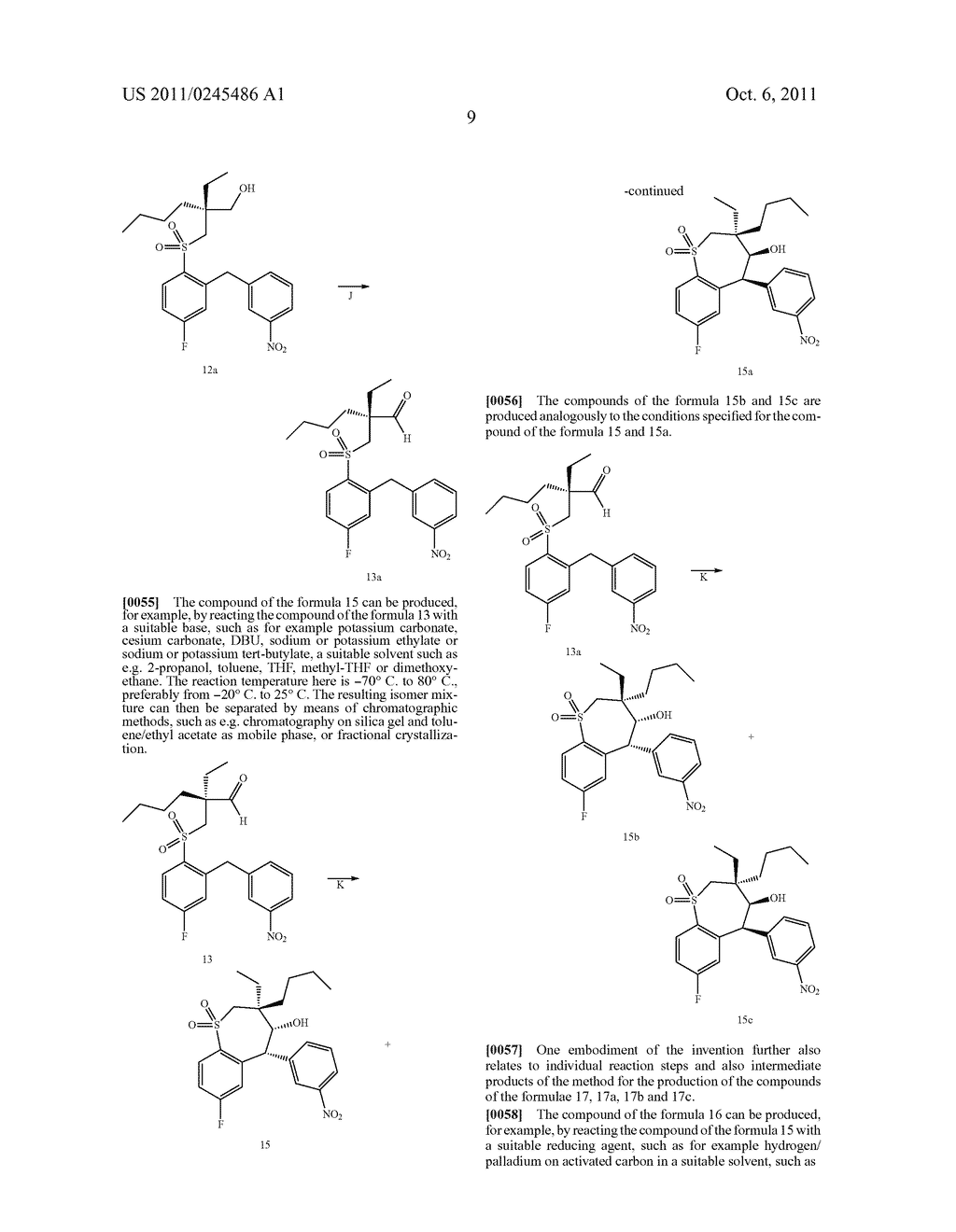 METHOD FOR THE PRODUCTION OF 1,4-BENZOTHIEPIN-1,1-DIOXIDE DERIVATIVES - diagram, schematic, and image 10