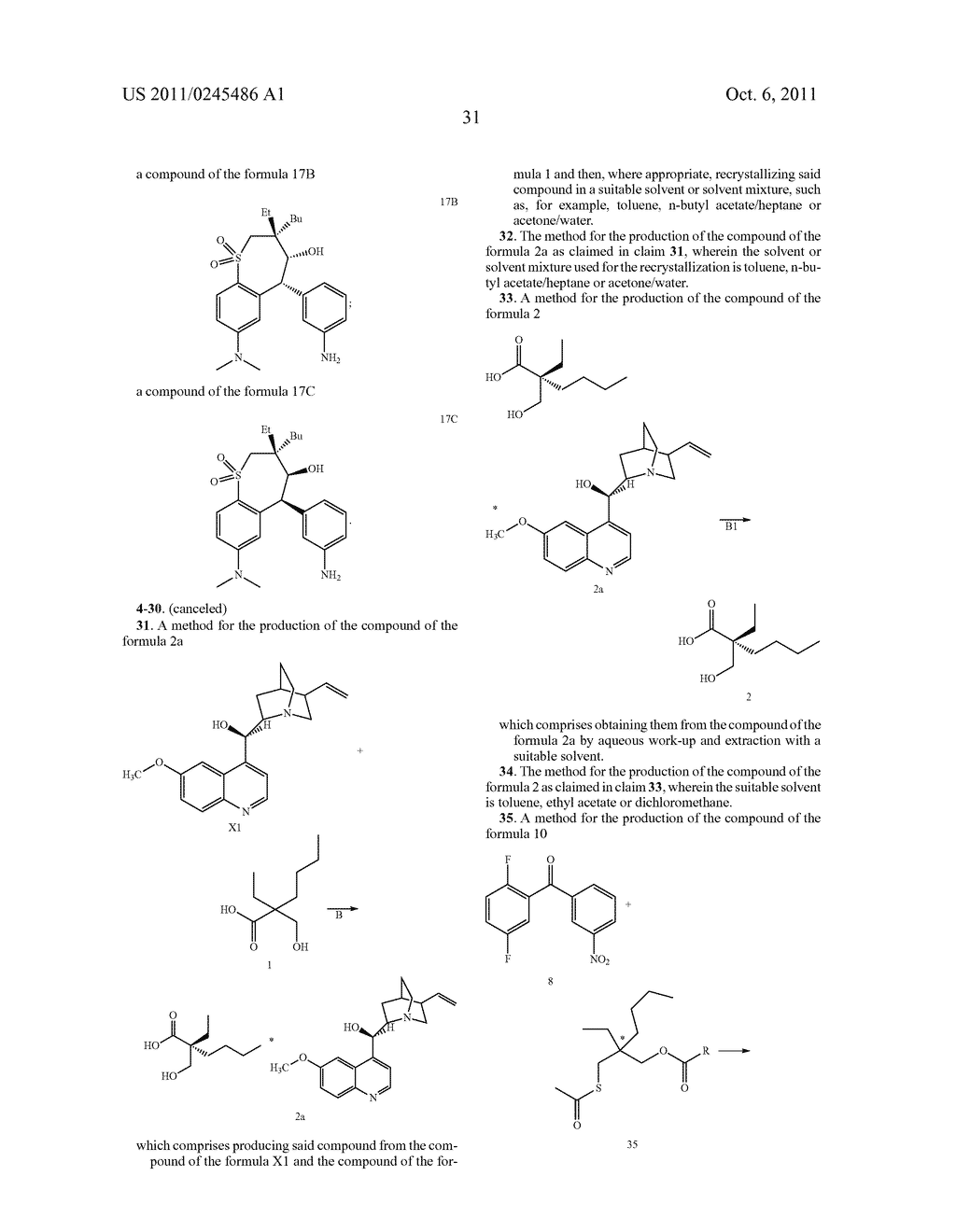 METHOD FOR THE PRODUCTION OF 1,4-BENZOTHIEPIN-1,1-DIOXIDE DERIVATIVES - diagram, schematic, and image 32