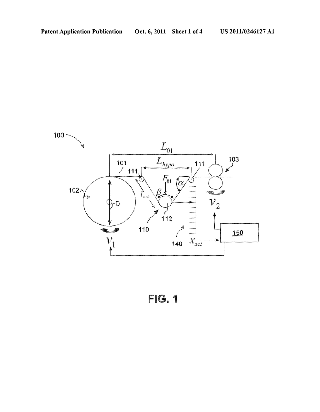 Method for Determining at Least One Controller Parameter of a Dancer     Position Control Element - diagram, schematic, and image 02