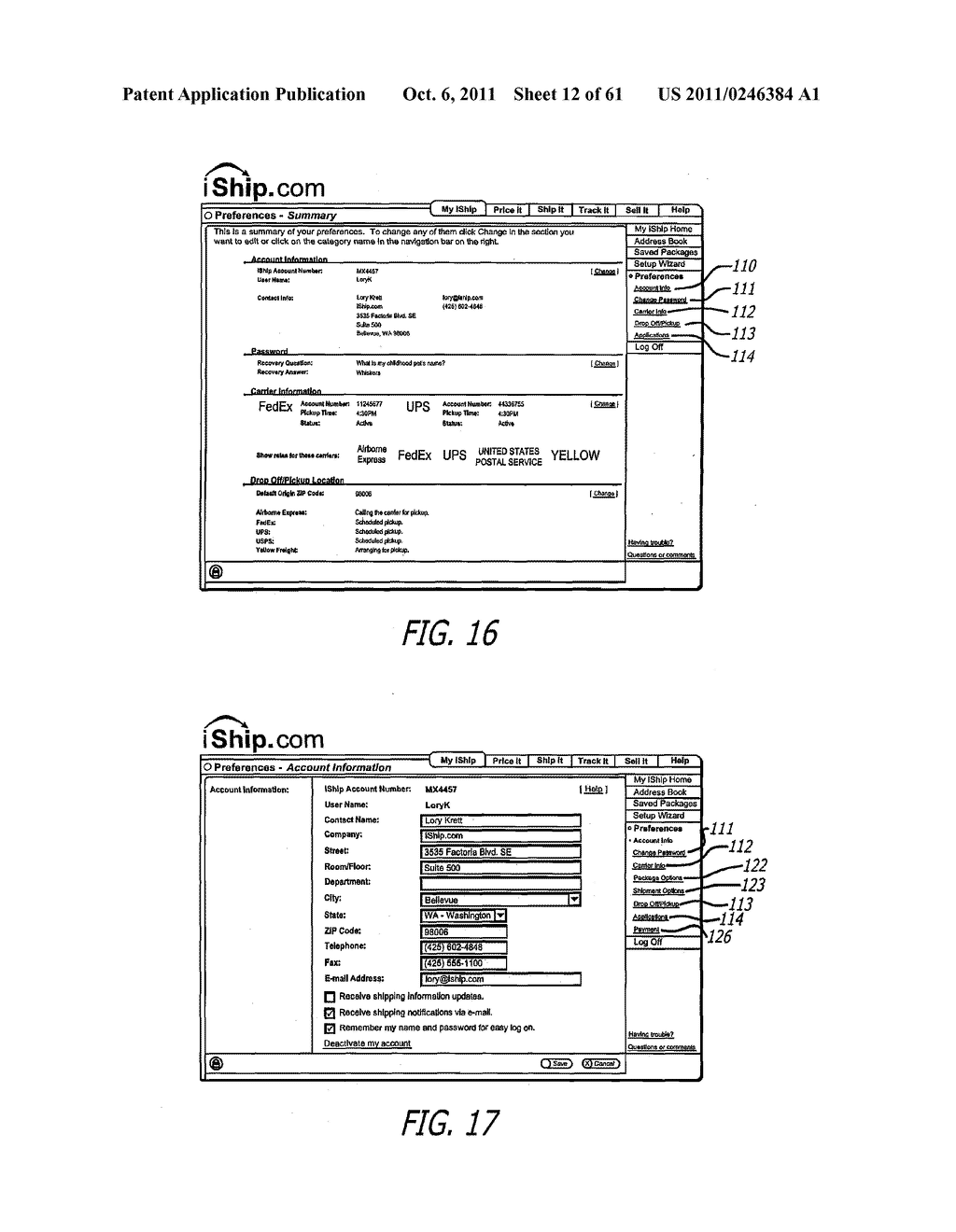 Apparatus, Systems and Methods For Online, Multi-Parcel, Multi-Carrier,     Multi-Service Enterprise Parcel Shipping Management - diagram, schematic, and image 13