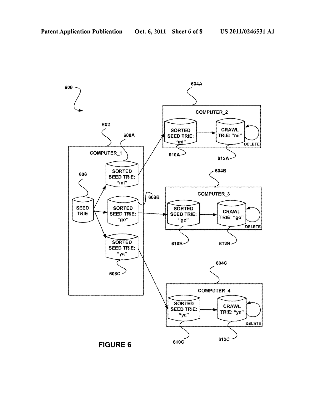 SYSTEM, METHOD, AND COMPUTER PROGRAM PRODUCT FOR PROCESSING A PREFIX TREE     FILE UTILIZING A SELECTED AGENT - diagram, schematic, and image 07
