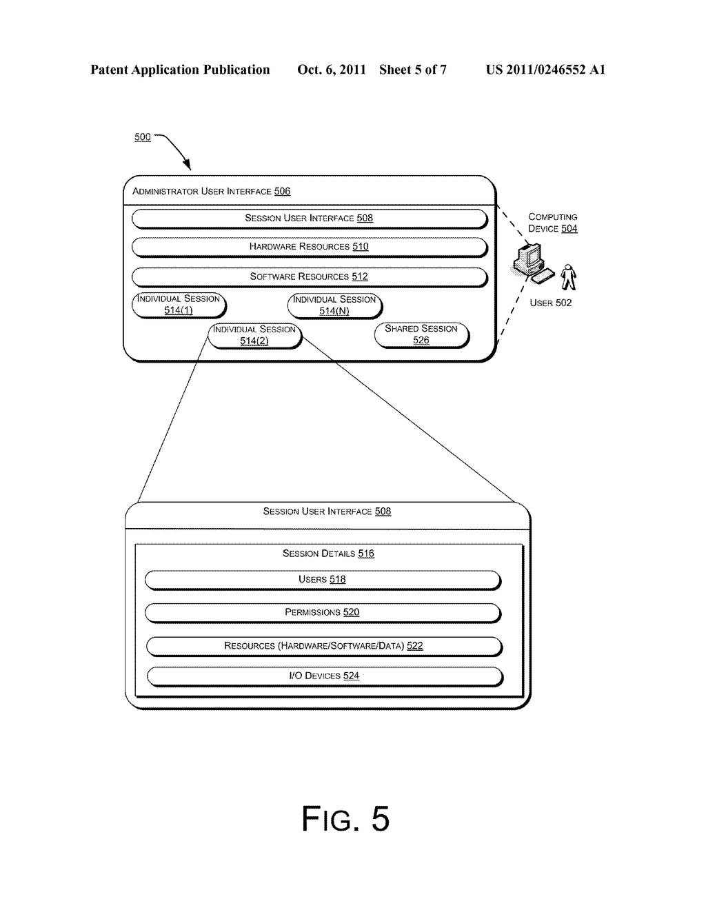 Administrative Interface for Managing Shared Resources - diagram, schematic, and image 06