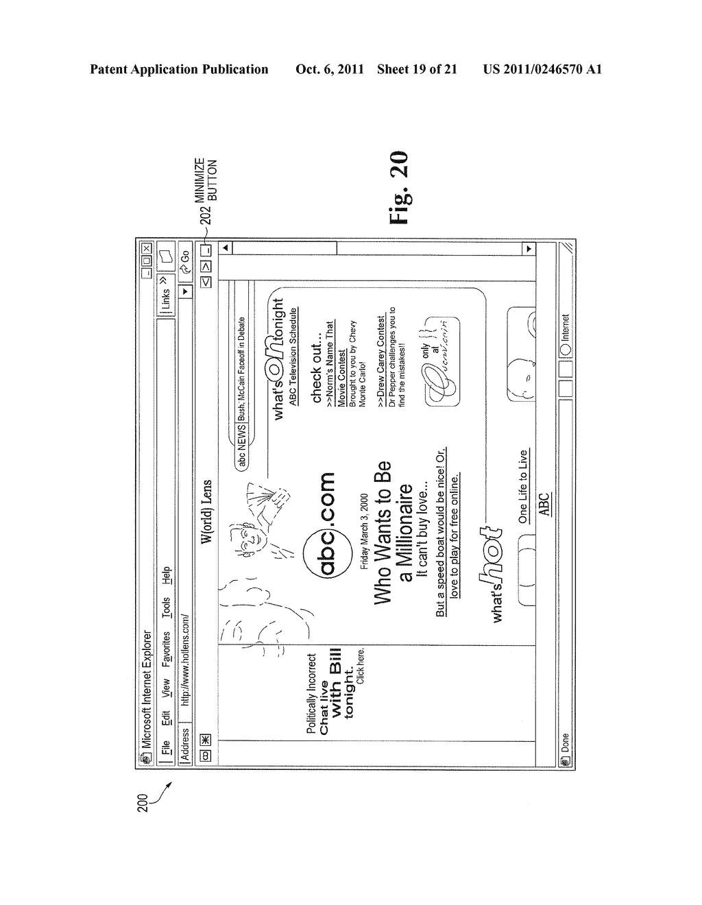 SERVER SIDE WEB BROWSING AND MULTIPLE LENS SYSTEM, METHOD AND APPARATUS - diagram, schematic, and image 20