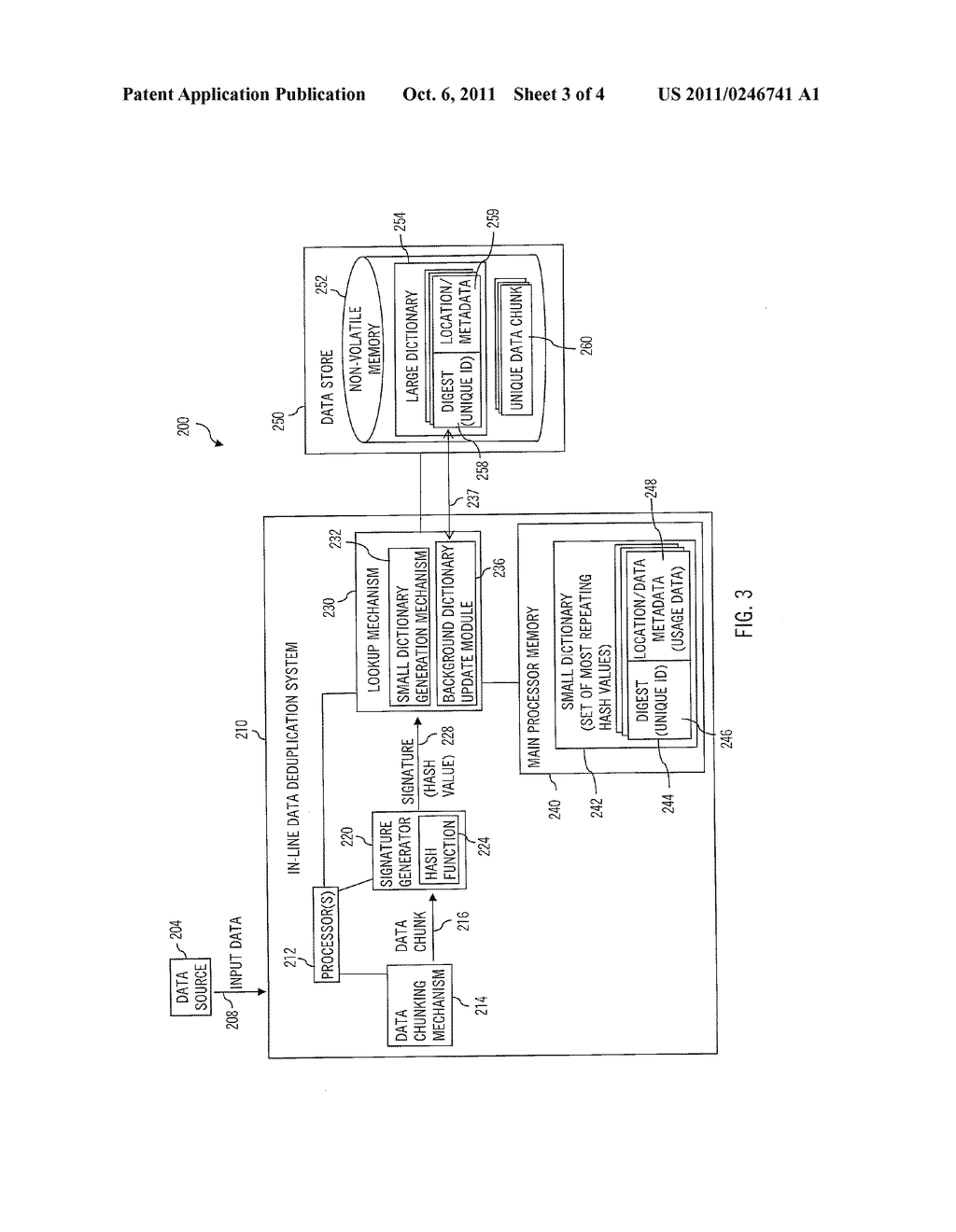 DATA DEDUPLICATION DICTIONARY SYSTEM - diagram, schematic, and image 04