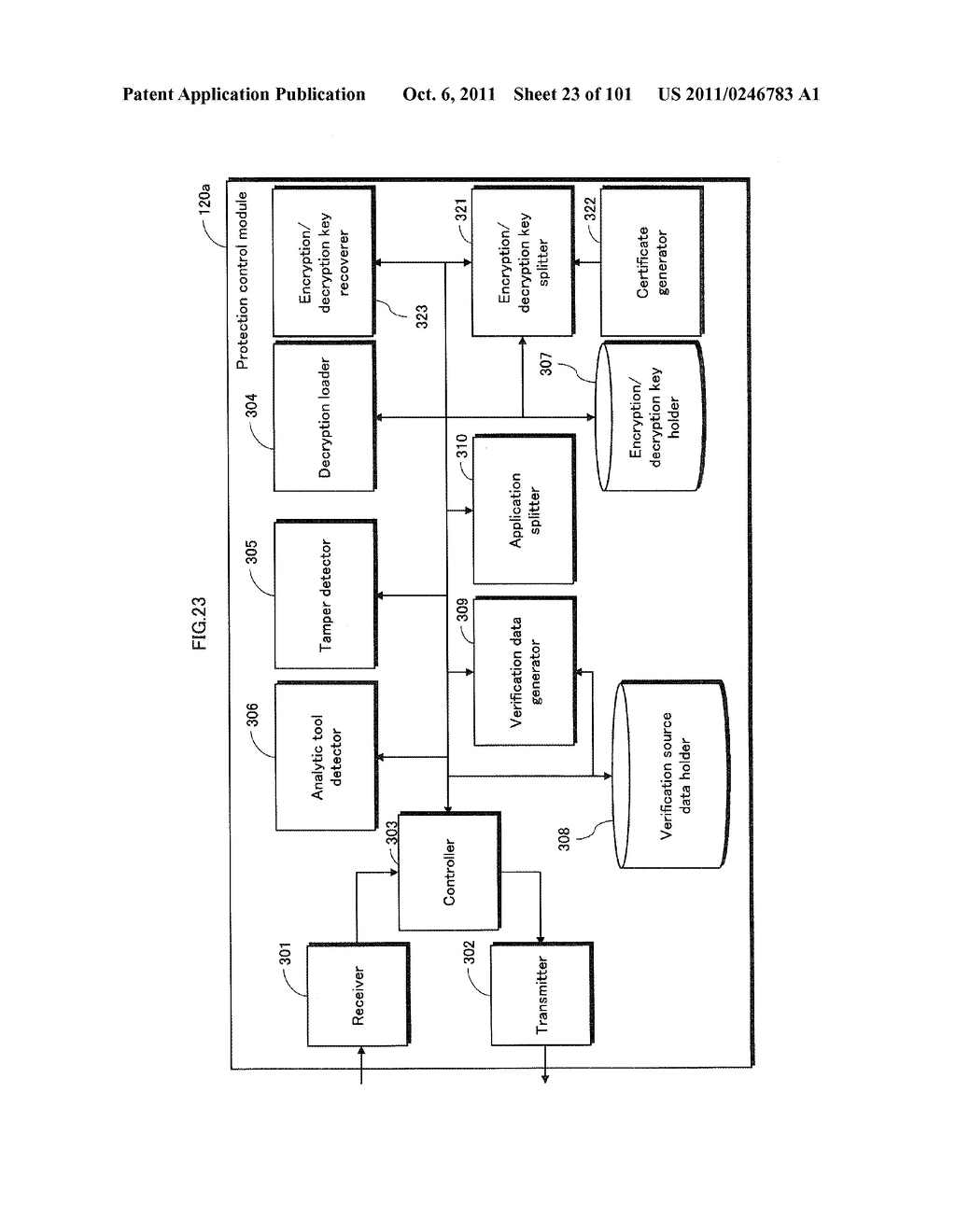 INFORMATION PROCESSING DEVICE, MANAGEMENT DEVICE, ILLEGAL MODULE DETECTION     SYSTEM, ILLEGAL MODULE DETECTION METHOD, RECORDING MEDIUM ON WHICH     ILLEGAL MODULE DETECTION PROGRAM IS RECORDED, MANAGEMENT METHOD,     RECORDING MEDIUM AND INTEGRATED CIRCUIT ON WHICH MANAGEMENT METHOD IS     RECORDED - diagram, schematic, and image 24