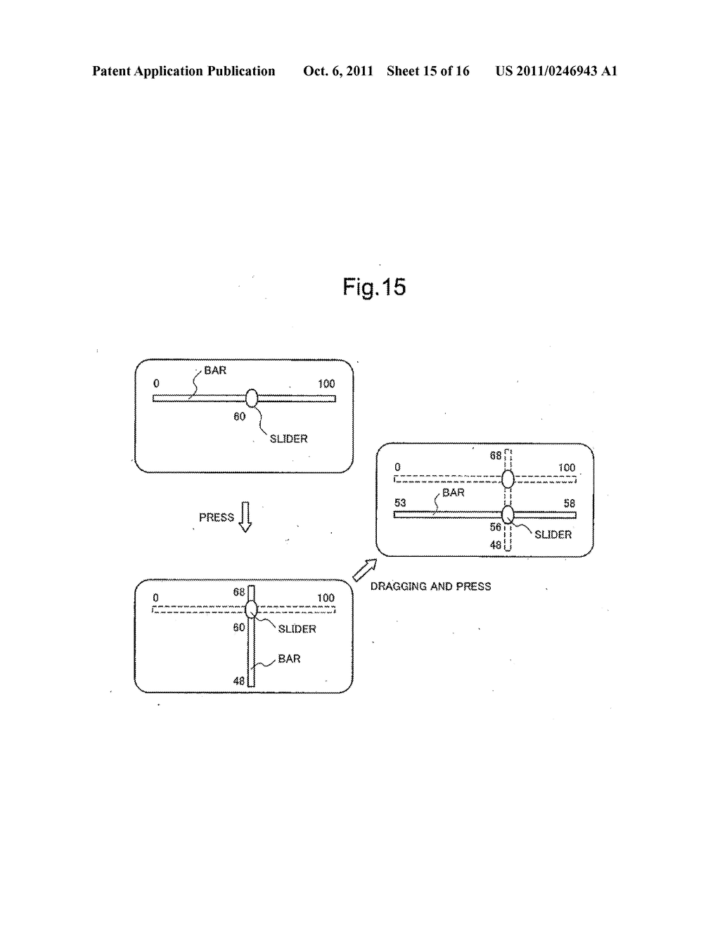 SLIDE BAR DISPLAY CONTROL DEVICE AND SLIDE BAR DISPLAY CONTROL METHOD - diagram, schematic, and image 16