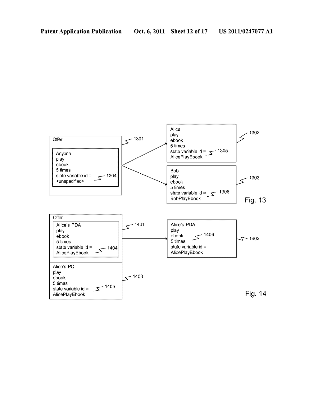 System and Method for Rights Offering and Granting Using Shared State     Variables - diagram, schematic, and image 13