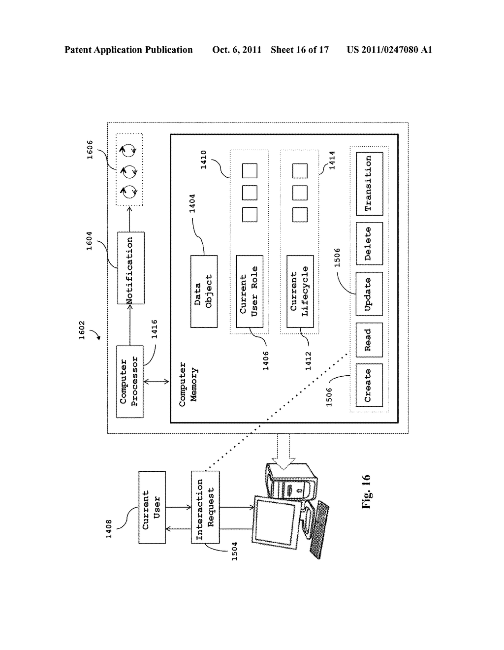 CONTROLLING ACCESS TO AND MANIPULATION OF A DATA OBJECT BY DIFFERENT DATA     OBJECT USERS - diagram, schematic, and image 17