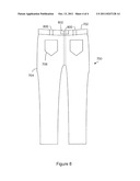 PANTS WITH WAISTBAND HAVING REINFORCED BELT LOOP diagram and image