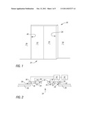 DOOR ASSEMBLY INCLUDING A SENSOR FOR CONTROLLING AUTOMATED DOOR MOVEMENT diagram and image