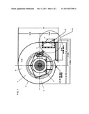 DEVICE, METHOD, AND SYSTEM TO SEPARATE LIQUID AND PARTICULATE MATTER FROM     THE AIR STREAM OF A CENTRIFUGAL FAN diagram and image